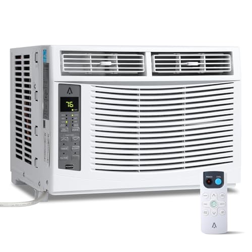GarveeLife Ultra Quiet Window Air Conditioner 6000 BTU Smart Inverter Energy Efficient Cooling for Rooms up to 350 Sq.Ft Open Window Flexibility WiFi & Voice Control Easy Installation