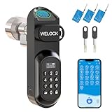 RUILON Serrure connectée porte entree U81- IP65 Serrure code empreinte digitale avec 3 ca...