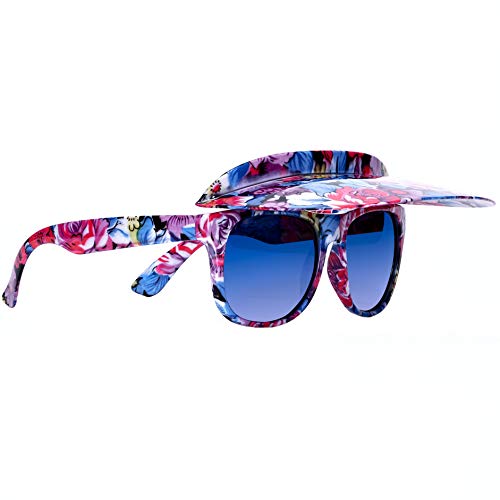 VisorShades Sunglasses With Visor Attached for Festival, Party & Rave, Colorful Futuristic Shades