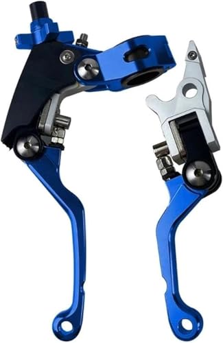 Manetas de freno de motocicleta y embrague universal azul para manillares de 22 mm