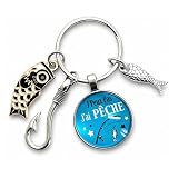 So Sweet cadeau pêcheur, porte clé pêche « j'peux pas, j'ai pêche...