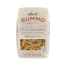 Rummo Italian Pasta Penne Rigate No.66، Always Al Dente 1lb Package، 16 Oz Pack of 20