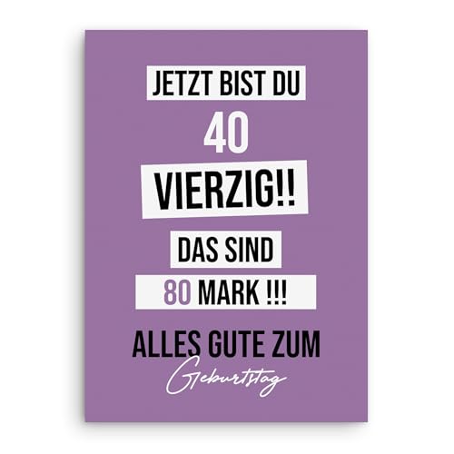 Nastami Geburtstagskarte lustige Karte Geburtstag (40 sind 80 Mark)
