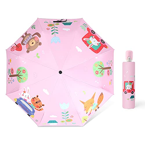 MiXXAR Parasol De Poche, Parapluie De Voyage Et Parapluie Pliant, Lunettes De Protection UV Ultra-légères élégantes Et Compactes, Très Adaptées Aux étudiants en Sac à Dos-Rose Cover
