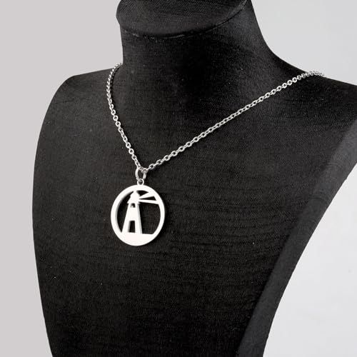 BEKECH Lighthouse Charm Necklace Lighthouse Jewelry Lighthouse Keeper Gifts Nautical Lighthouse Gift3
