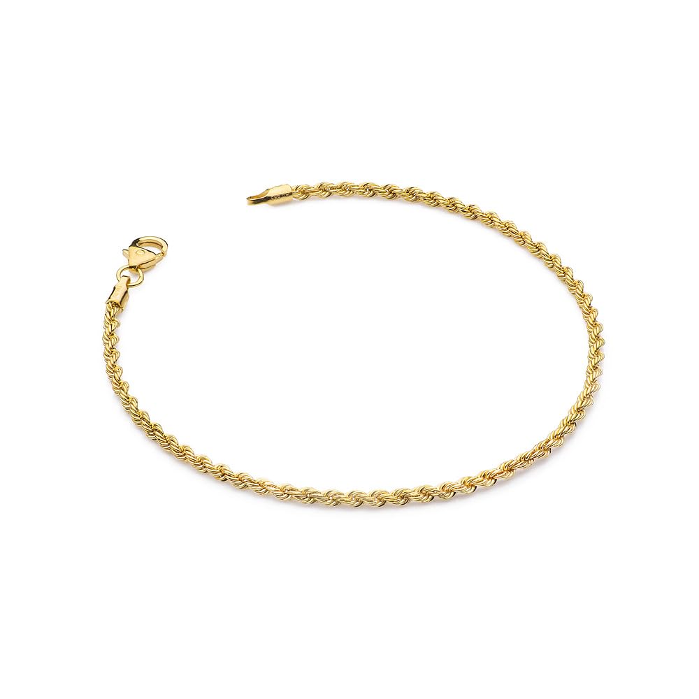 MARKO Gold Armband Damen 333 Echtgold – gedrehtes Goldarmband 8 Karat, elegante Kordelkette Damen, klassischer Goldschmuck, Geschenk für Frauen