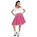 WIDMAN Lunares Falda de 1950 y Bufanda Set Adultas - Disfraz -...