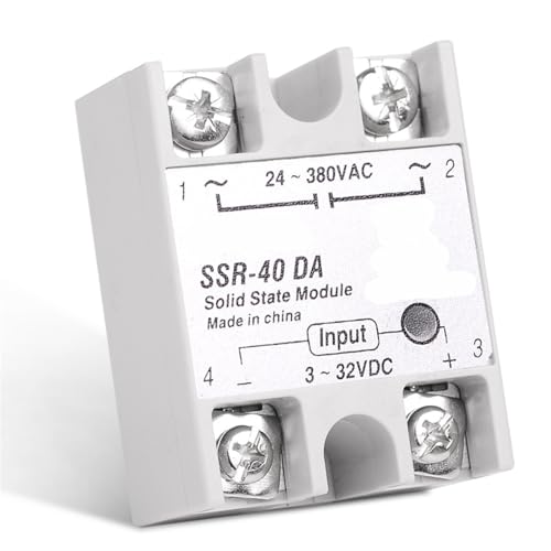 Relé de estado sólido SSR 40 DA de 40A para control industrial CA sin cubierta