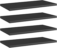 Vista 137 de 4 tableros de repuesto para estanterías, paneles de repuesto de aglomerado, unidades de almacenamiento, estantes organizadores, color gris hormigón