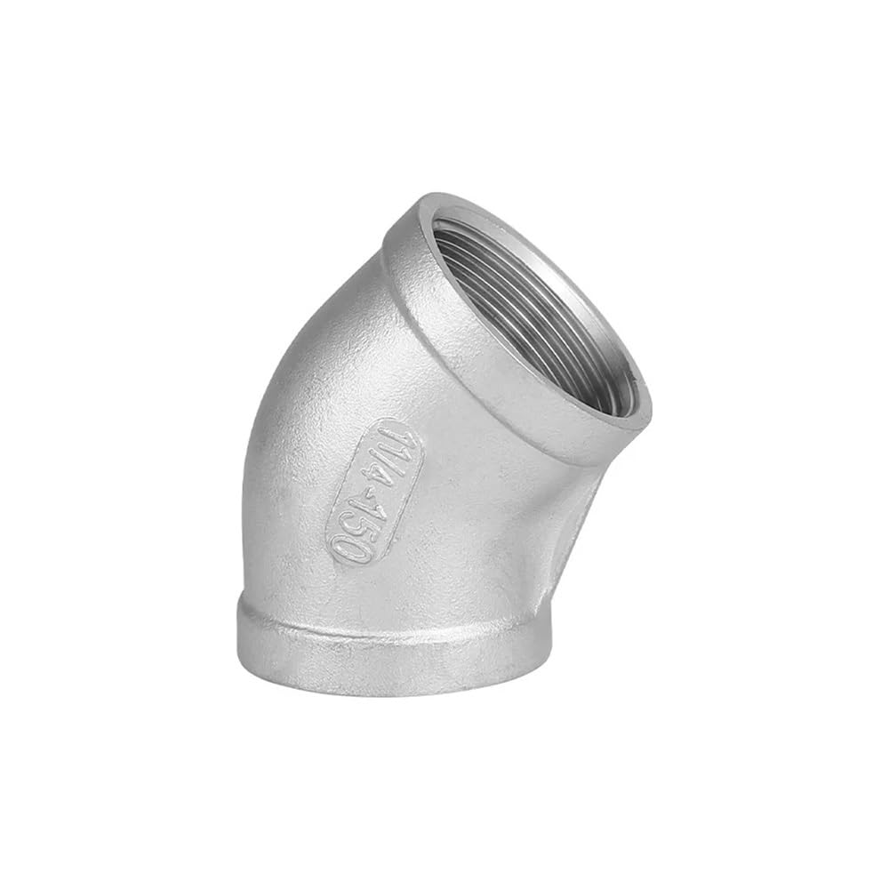 1/4 ''-2'' BSP Hilo Femenino 304 Acero Inoxidable Igual Codo de 45 Grados Doble Diente Interno Accesorios de Junta de tubería de Agua(2")