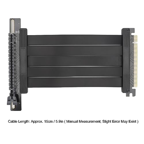 Cabo Riser PCIE4.0 X16, Cabo de Extensão de GPU de Alta Velocidade de 26 GB/S 90 ° Cabo de Extensão
