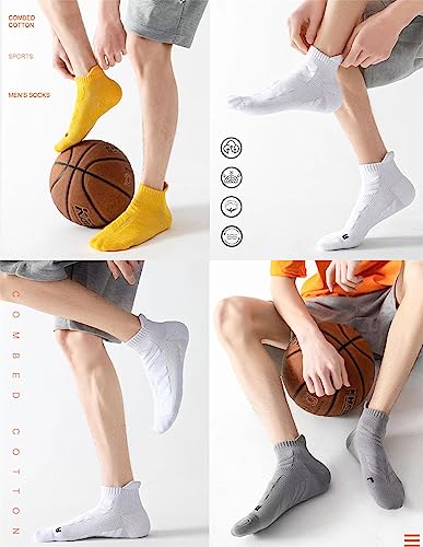 UAngLI Girls Basketball Socks 10-12 Years Old, 5 Pairs Anti Odor Socks, Running Breathable Socks, Socks for Low Top Sneakers3