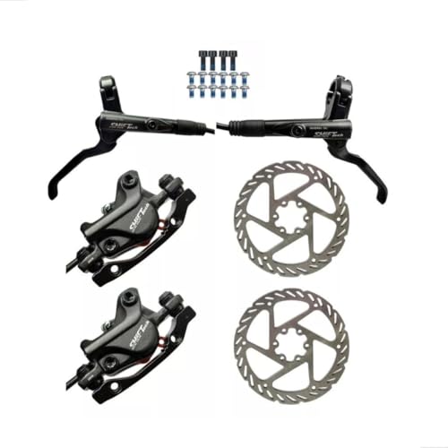 Freio Hidraulico Mtb Kit C/Discos Pinça Manete Oleo Mineral