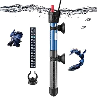 PYPABL 50W 75W 100W Aquarium Heater, Submersible Glass Heater for 15L-100Litres Fish and Turtle Tank