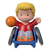 Replacement Part for Fisher-Price Little People Big Yellow Schoolbus Playset - GLT75 ~ Replacement Figure ~ Josh in Wheelchair Playing Basketball