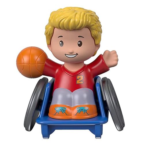 Replacement Part for Fisher-Price Little People Big Yellow Schoolbus Playset - GLT75 ~ Replacement Figure ~ Josh in Wheelchair Playing Basketball