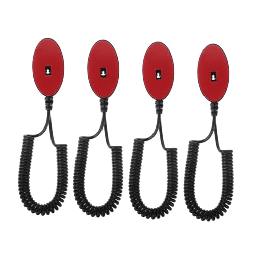 VILLCASE 4Pcs Phone Model Tether Retractable Lost Cable with Adhesive Hook for Security of Tablets Gaming Controllers and Remotes Durable Spring Holder for Everyday Use