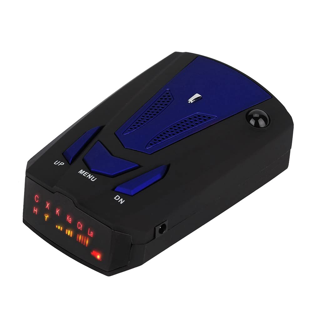 Rilevatore di per auto, 3 pieno funzionamento funzionamento per la casa,360 gradi rilevatore di GPS 16 bande per auto allarme prompt vocale Riloer rilevatore di (blu)