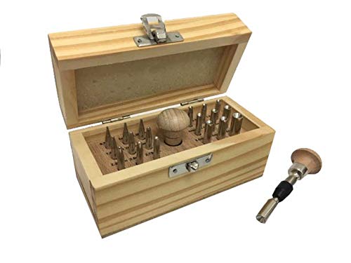 Professional Jeweler's 18pc Bezel Jewel Setting Punch Set 0.75 to 7.75mm