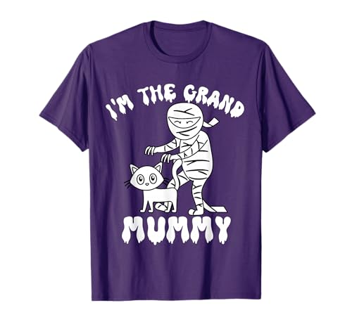 I'm The Grand Mummy Funny Grandma Halloween Costume Retro T-Shirt