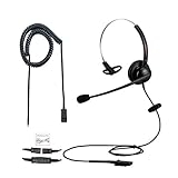 Langlebiges Design: Alle Kopfhörer- und Mikrofonteile sind aus strapazierfähigem ABS-Material, Kopfband aus Edelstahl und verstärktem Kabel mit Kevlar gefertigt, um anspruchsvollen Umgebungen standzuhalten und das Headset zu schützen, nicht durch langjährigen täglichen Gebrauch beschädigt zu werden. Antistatischer Schock-Lautsprecher sorgt für Schutz der Gesundheit des Gehörs.