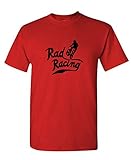 RAD Racing Retro Vintage 80's BMX Biking - Mens Cotton T-Shirt, L, Red