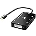 Produktbild Rankie 4 in 1 Mini DisplayPort auf HDMI DVI VGA Audio Adapter, 1080P Konverter, Schwarz