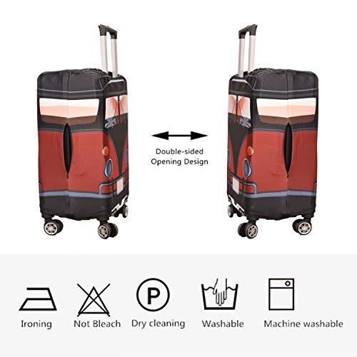 7-Mi Washable Elastic Luggage Bag Cover Protector Fits 22/23/24 Suitcase Sleeve Red Car Size M Fits To 22 Inch-24 Inch Trolley Case thumb #1