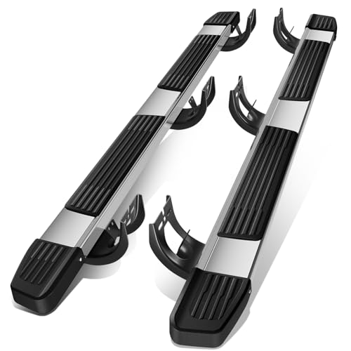 Auto Dynasty Flat Running Boards Compatible with 2009-2024 Dodge Ram 1500 2500 3500 Crew Cab 4-Door, Stainless Steel Side Step Rail Nerf Bars, 6