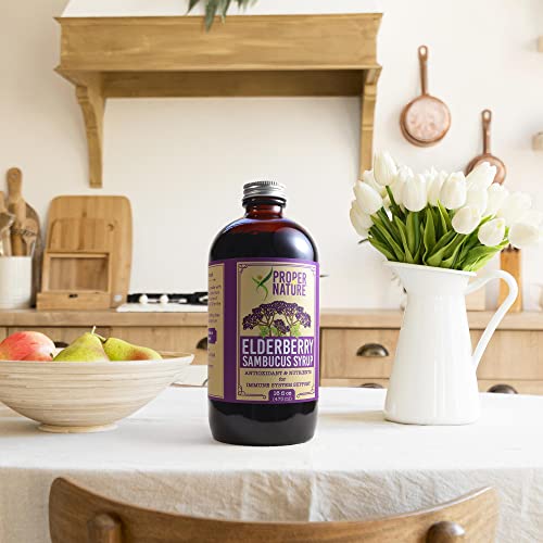 Proper By Nature Elderberry Sambucus Syrup, Daily Immune Support, Alcohol-Free, Non Gmo And No Chemical Additives #TOP7