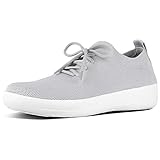 FitFlop Women's Uberknit F-Sporty Low Top Sneakers, Off White Pearl 618, 42