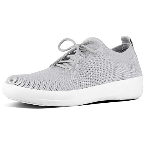 FitFlop Women's Uberknit F-Sporty Low Top Sneakers, Off White Pearl 618, 42