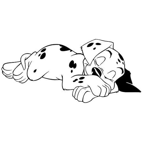 BooDecal Spotty Dog Dalmatian Falling in Sweet Dream Vinyl Wall Decals Stickers for Baby Nursery Bedroom Cover