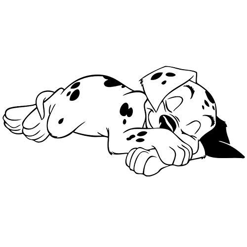 BooDecal Spotty Dog Dalmatian Falling in Sweet Dream Vinyl Wall Decal Stickers for Baby Nursery Bedroom