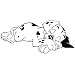 Boodecal Spotty Dog Dalmatian Falling in Sweet Dream Vinyl Wall Decal Stickers for Baby Nursery Bedroom 2210 Inches