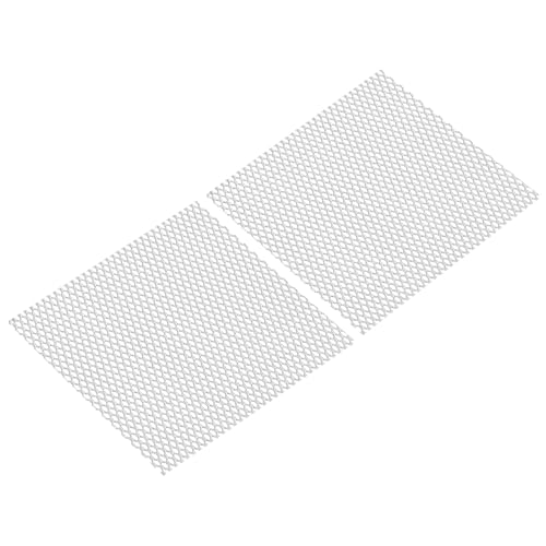 PATIKIL Placas de metal perforadas de 4 'L x 4'W, 2 piezas 20Ga 3 x 6 mm Orificio hexagonal Rejilla de aluminio Placa perforada extendida para ventilación, filtración, salida de aire de secador,