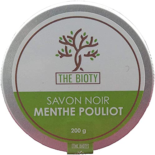 Savon Noir traditionnel pour hammam et gommage naturel du maroc exfoliant en pot de 200 G (200g) : 4 Parfums (Menthe Pouliot) Cover