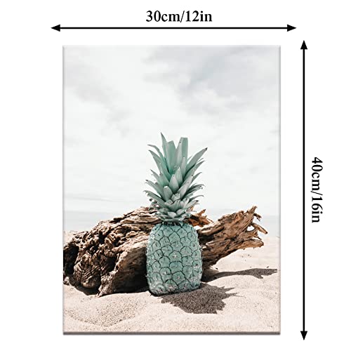 Pineapple Decor Wall Art Beach Wall Art Framed Pineapple Wall Decor Prints On Canvas For Living Room Bedroom Bathroom Wall Decor 12X16 Inches X1Panel Ready To Hang #TOP1