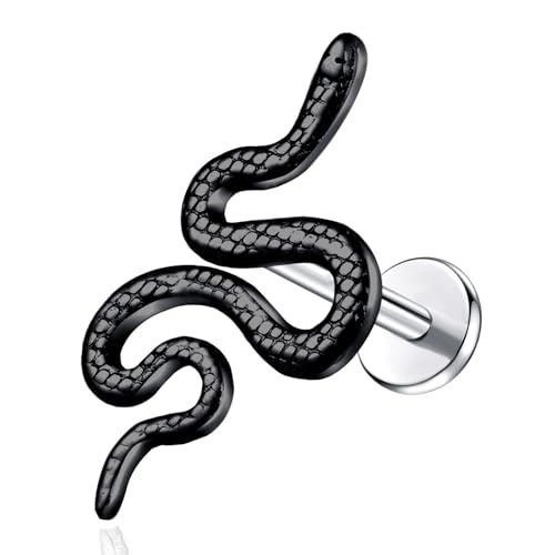 BelezaDosas G23 Titanium Labret Studs Threadless Push-in CZ Press Fit 16G 6mm 8mm 10mm Lip Cluster Tragus Helix Medusa Cartilage Push Back Piercing Jewelry for Men Women