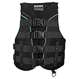 O'Neill Women's Superlite USCG Life Vest,Black/Black/Black:Turquoise,M