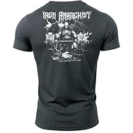Unleash Raw Power: Dominate your workout with the Gymtier Iron Anarchist Deadlift Men's T-Shirt. Featuring a hardcore, heavy-metal inspired graphic of a demonic skeleton conquering the deadlift, this shirt is a statement of pure, untamed strength for...