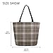 ALAZA Tartan Plaid Pattern Canvas Tote Bag Handbags for Groceries Books