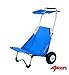 Produktbild Ascan Strand Buggy und Sitz mit Breiten Rädern und Sonnendach & Lade Sitzvergrößerung ideal für den Strand, Pool, Sport Zubehör wie Strandmuschel Gummiboot, Board Zuladung 50kg