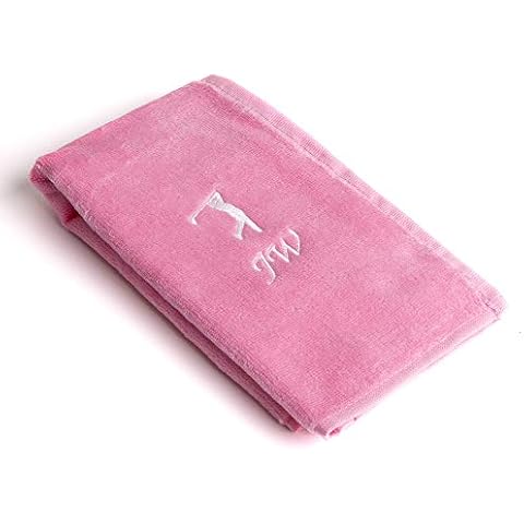 CrewGolf Personalised Golf Towel Pink - Luxury Womens Any Name Towel Embroidered Cover