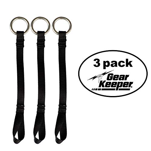 Image of Gear Keeper Load Ring Strap -TA1-1001-3PK 5 lb Tool Weight Limit - Reinforced 8 inch Nylon Webbing - Stainless Steel Ring - Tethered Tool Attachment - ANSI /ISEA 121-2018 Compliant- USA Made (3-Pack)