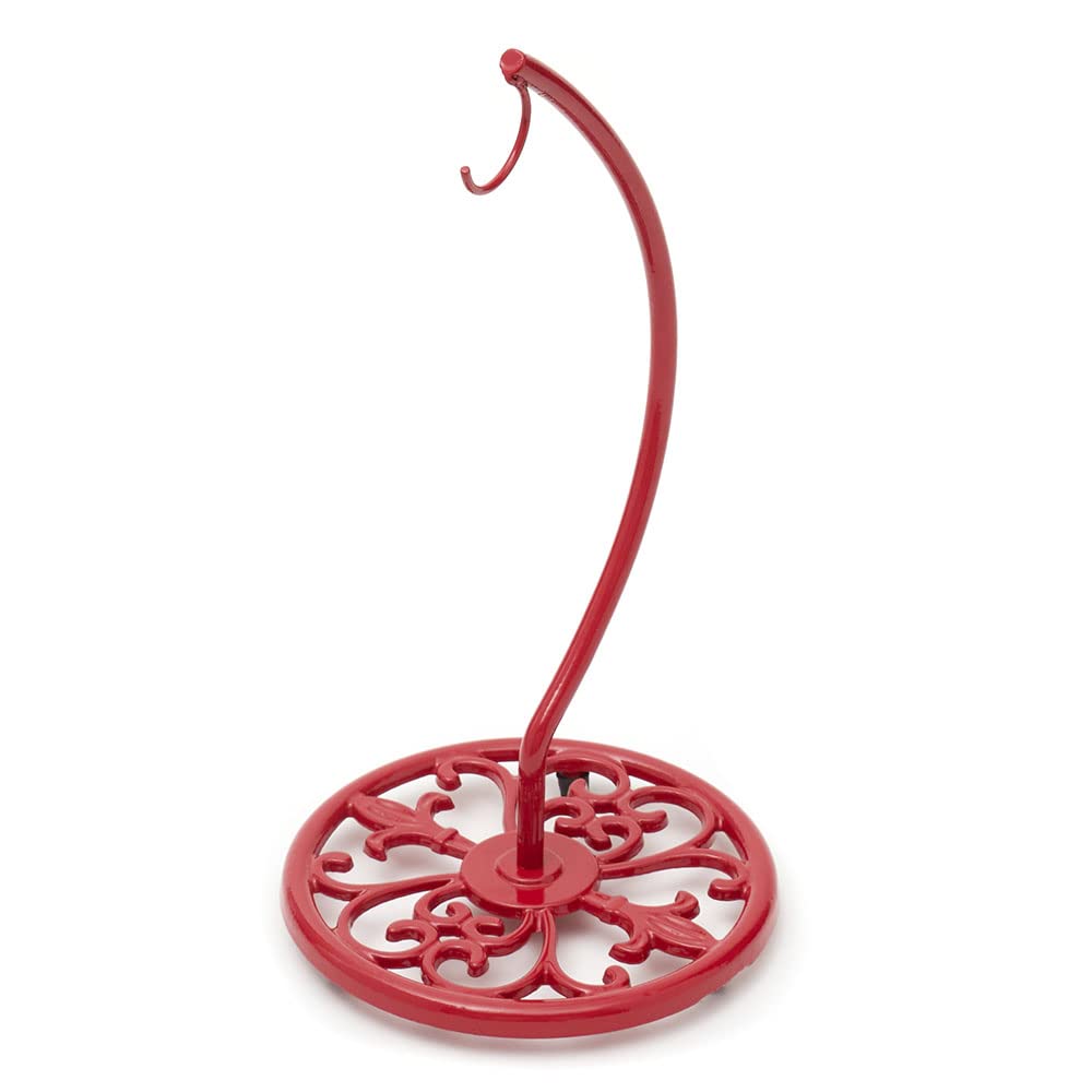 Home Basics Cast Iron Banana Hanger Tree, 6.5" x 12.75", Red
