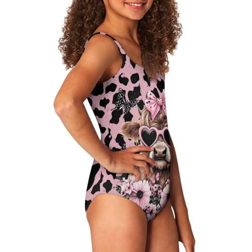 Yzaoxia Girls Swimsuit One Piece Swimwear Beach Swim Suit Scoop Neck Bathing Suit Teens Swimsuits with Spaghetti Straps 7-18Y3