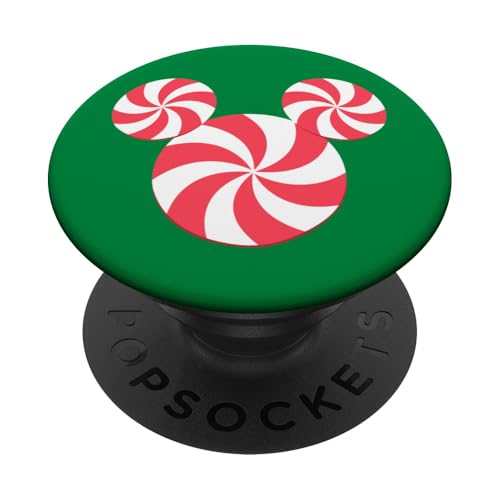 Disney Mickey Mouse Icon Christmas Peppermint Candy Holiday PopSockets PopGrip Adhesivo