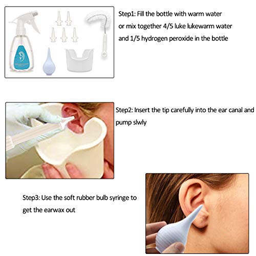 Earwax Removal Kit, Angela&Alex Ear Wax Cleaning Tool Including Ear Spray Bottle Bulb Syringe Ear Pick Kits for Cleaning and Flushing