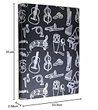 Music File Folder A4 Size Sheet Music Folder Paper Documents Music Themed 40 Pockets Storage Folder - Image 8
